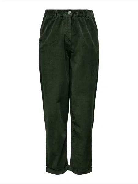 ONLY Pantaloni ONLFLORA închis verde