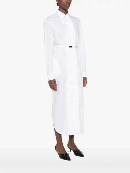 Rochie midi N°21 cu volane alb