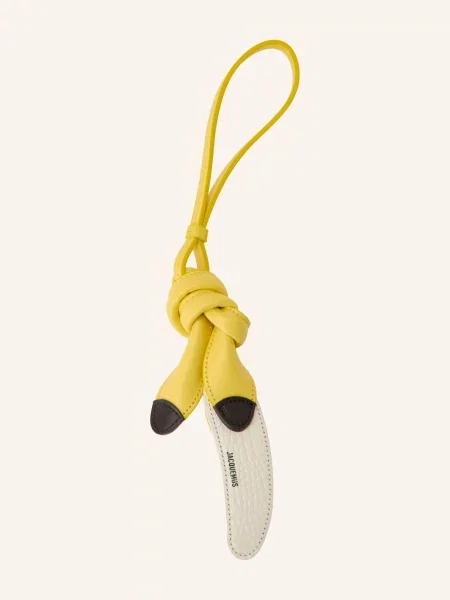 Jacquemus Přívěsek Na Tašku Le Banane Keyring / tmavě hnědá / krémová žlutá
