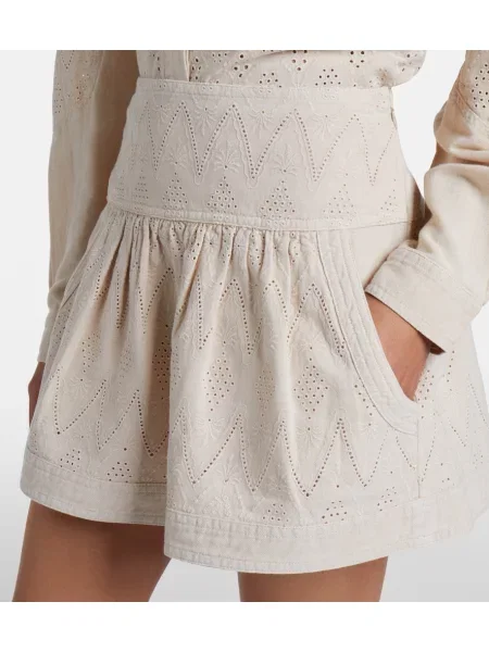 Fustă Marant Etoile cu broderie bej