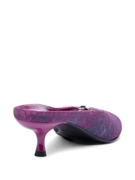 Papuci tip mules Diesel violet