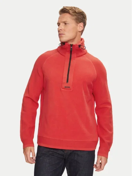 Boss Pulover Zartic roșu