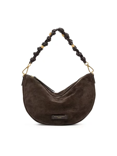 Gianni Chiarini torebka crossbody zamszowa CLEO brązowa