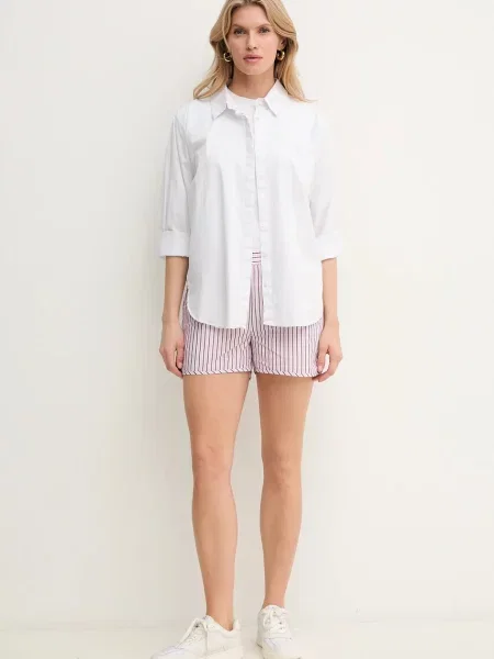 MAX&Co. szorty wzorzyste high waist różowy