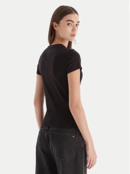 Tommy Jeans T-shirt Bling Linear crna