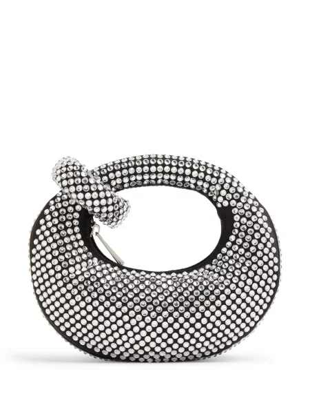 Torbica Jw Pei s kristalima crna