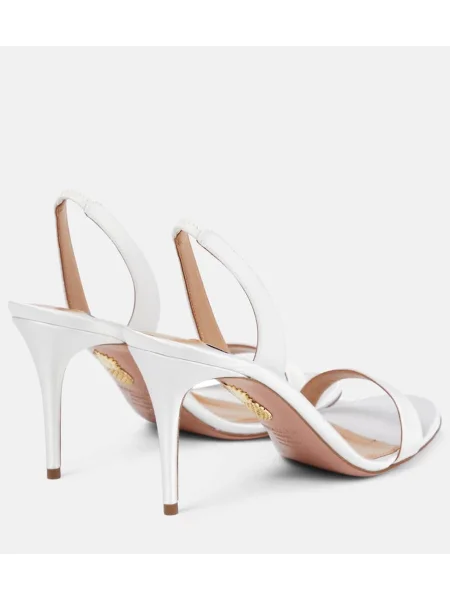 Sandale Aquazzura din satin alb