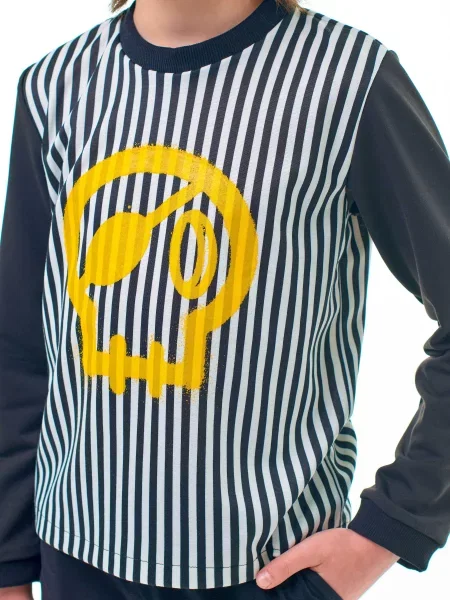 Дитячий Лонгслів YUMSTER чорний білий