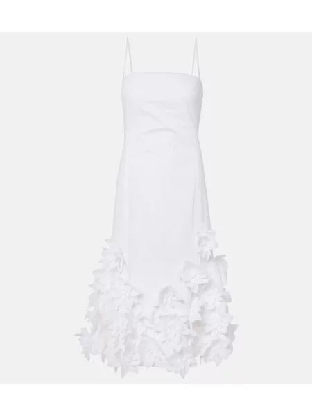 Rochie midi Simkhai cu model floral până la genunchi de costum alb