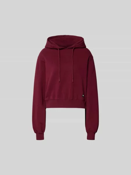 Bluza krótka z kapturem i naszywką z logo Rotate czerwona