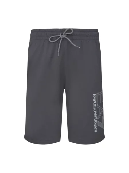 Spodenki sportowe Emporio Armani Ea7 z logo szare