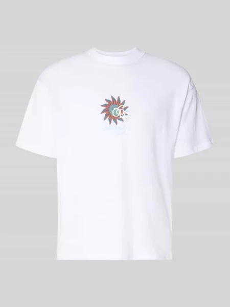 T-shirt z nadrukiem z logo i okrągłym dekoltem Jack & Jones biała