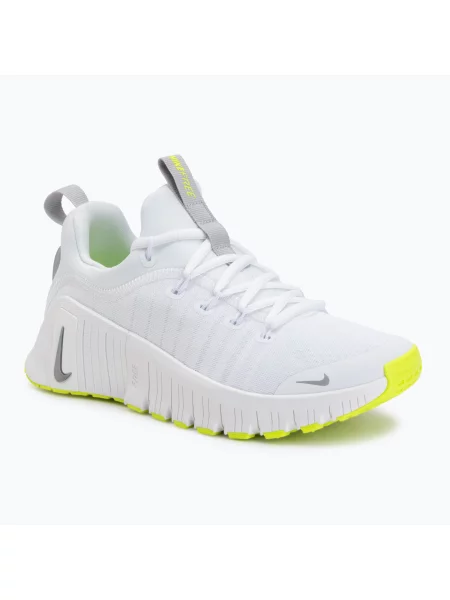 Тренувальне взуття Nike Free Metcon 6 white/volt/metallic silver білі