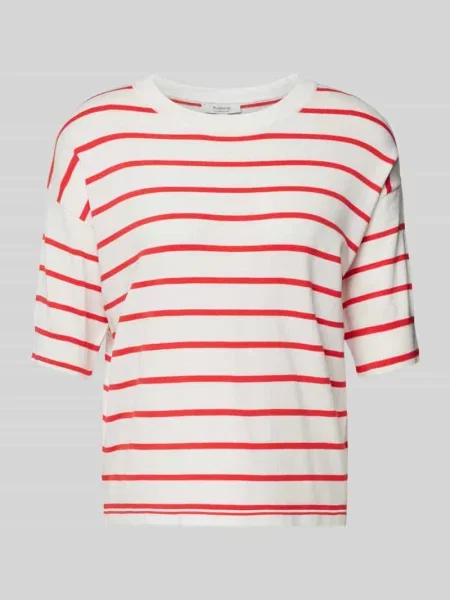 Bluzka z dzianiny z obniżonymi ramionami model ‘Mmorla’ B.young czerwona