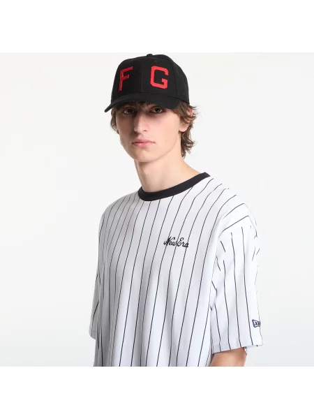 Тениска New Era Pinstripe OS Tee UNISEX Optic White/ Navy S бяло