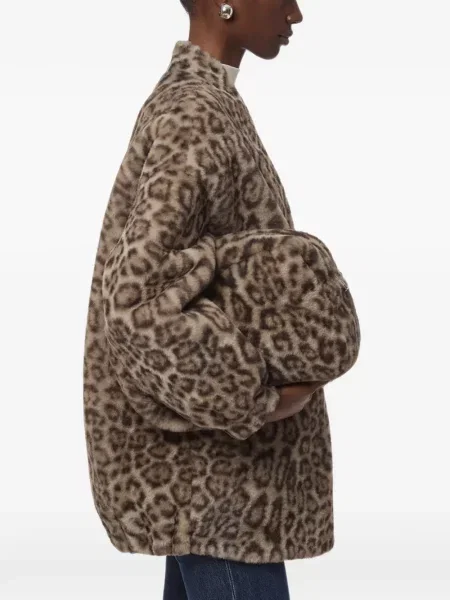 Geantă plic Apparis cu imagine cu model leopard maro