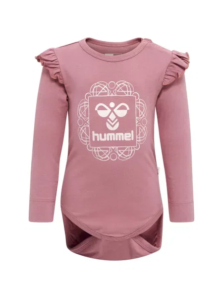 Body z długim rękawem dla dziewczynki Hummel Frik różowy