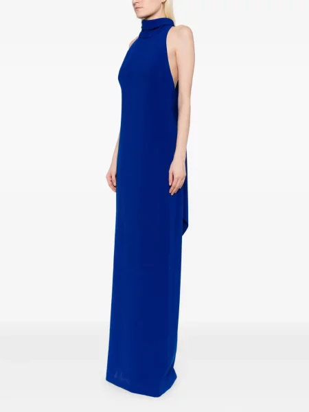 Rochie Amsale din crep de costum albastru