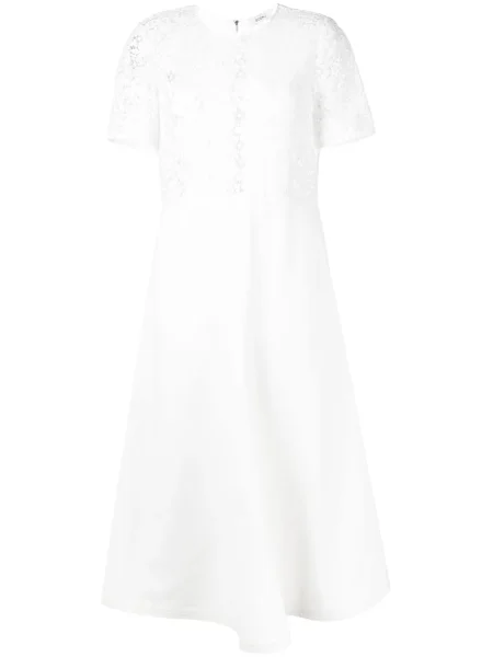 Krajkové oblekové šaty Goen.j bílé