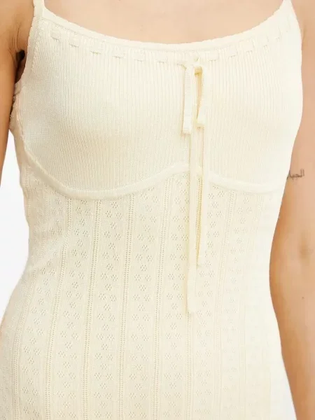 Rochie mini Guess tricotate cu legături