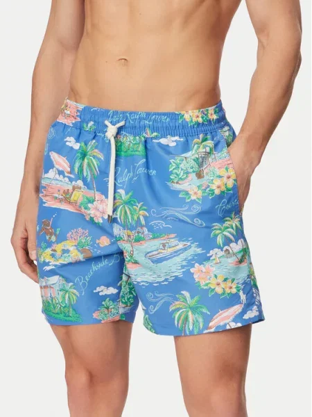 Polo Ralph Lauren Pantaloni scurți pentru înot deschis albastru