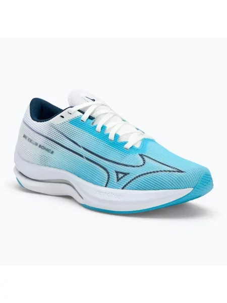 Běžecké boty Mizuno Wave Rebellion Sonic 2 river blue/blue wing teal/white bílé