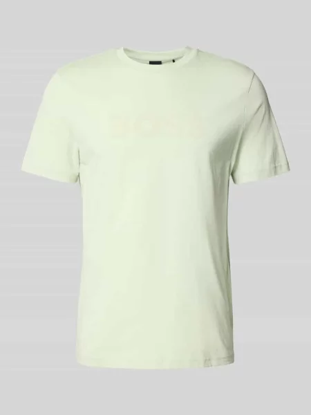T-shirt o kroju regular fit z czystej bawełny model TE_LOGO' Boss Orange