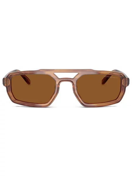 Ochelari de soare Emporio Armani transparente maro