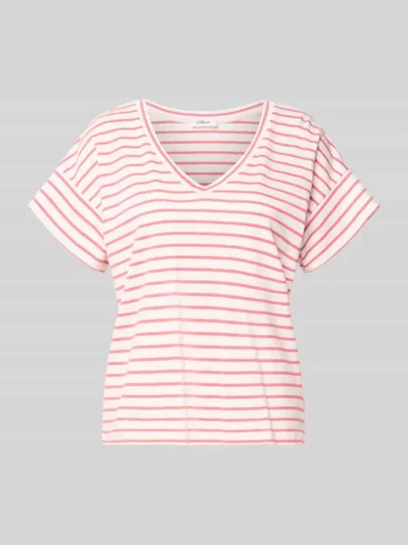 T-shirt o kroju relaxed fit z czystej bawełny S.oliver Red Label