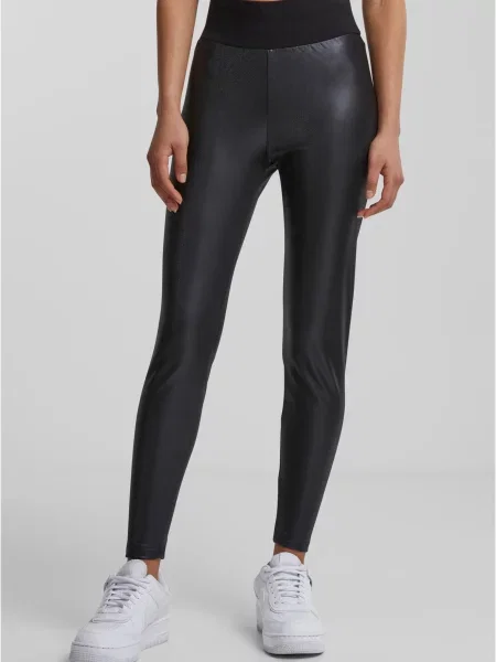 Legginsy Urban Classics skórzane czarne
