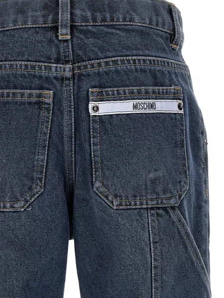 Jeansy dziecięce Moschino niebieskie