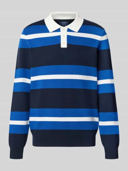 Koszulka polo o kroju regular fit z mieszanki Mcneal granatowa