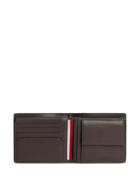 Bőr pénztárca Tommy Hilfiger barna