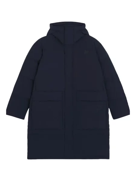 Palton Maison Kitsune cu glugă albastru