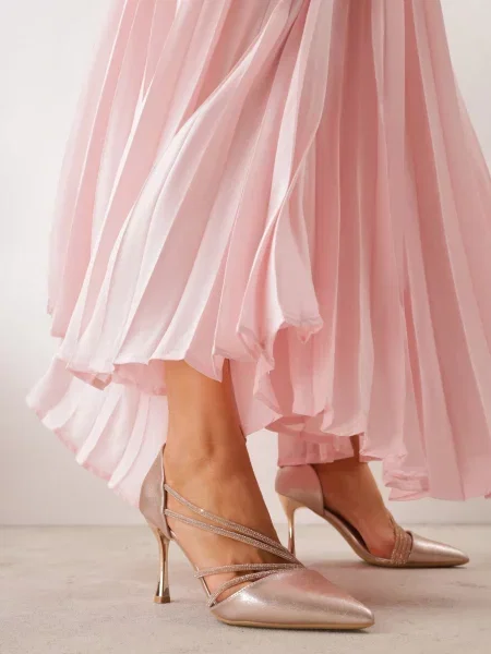 Pantofi stiletto Jaenlith șampaniei