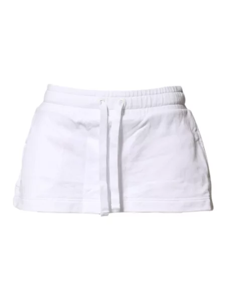 Spódnica mini Dolce And Gabbana z wysoką talią biała