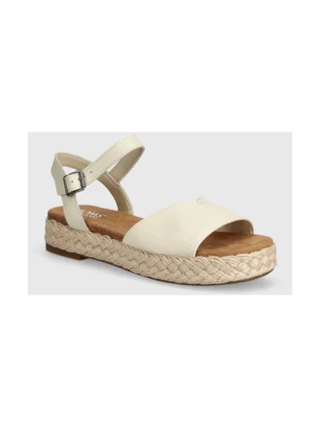 Espadryle Toms skórzane beżowe