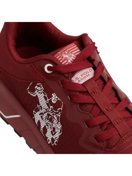 Sneakersy U.s Polo Assn. sznurowane czerwone