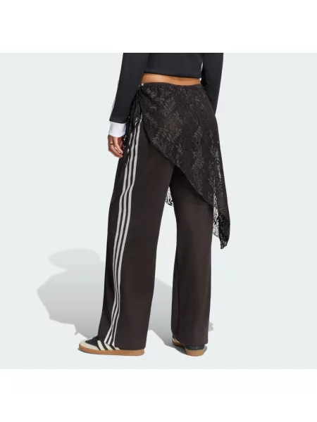 Adidas Originals spodnie dresowe z bawełną Lace Injection brązowe