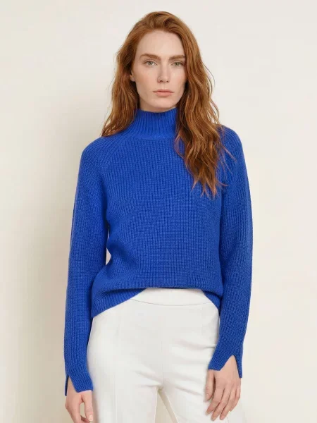 Darling Harbour Svetry S Kašmírem cobalt blue modrý