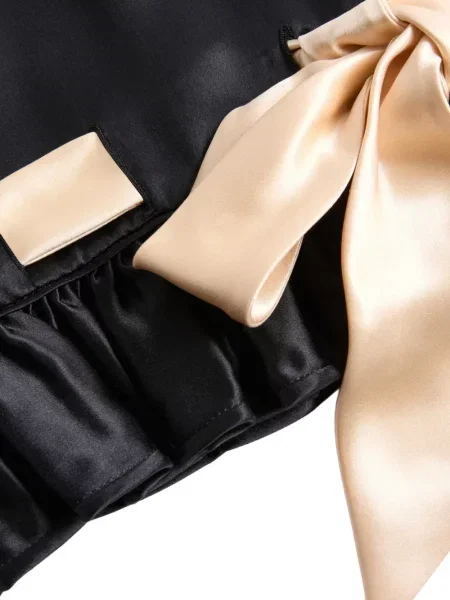 Fustă midi Valentino Garavani din satin negru