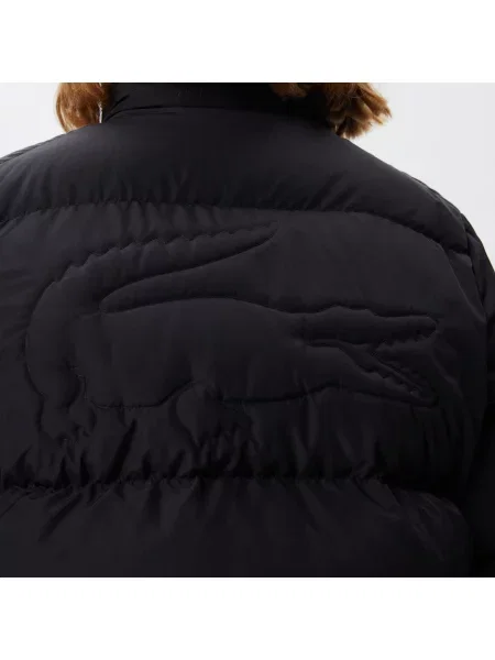 Lacoste Składana Kurtka Pikowana Z Tafty czarna