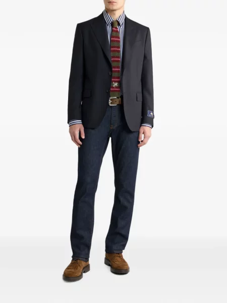 Blugi Etro cu broderie albastru