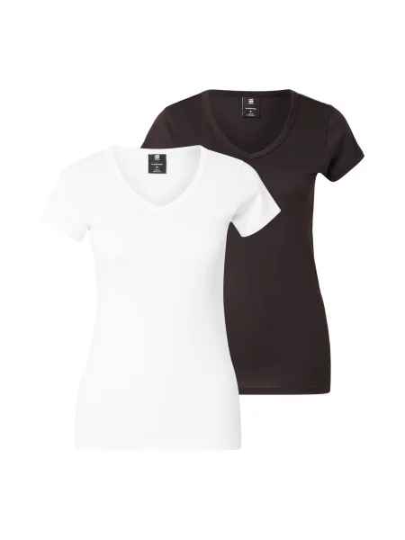 G-STAR Tricou negru alb