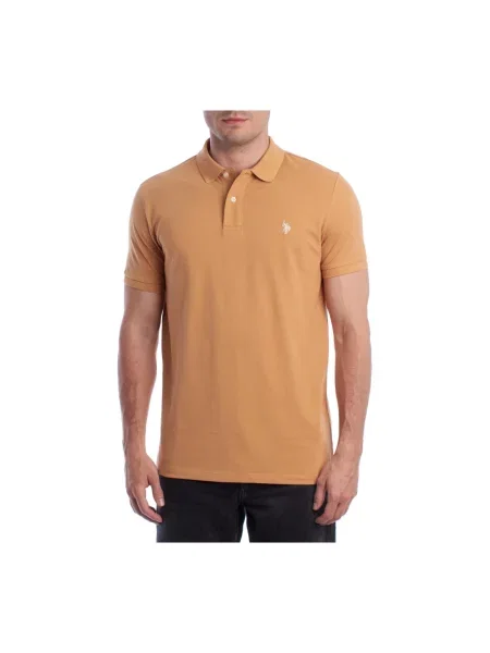 Koszulka polo U.s Polo Assn. z krótkim rękawem brązowa