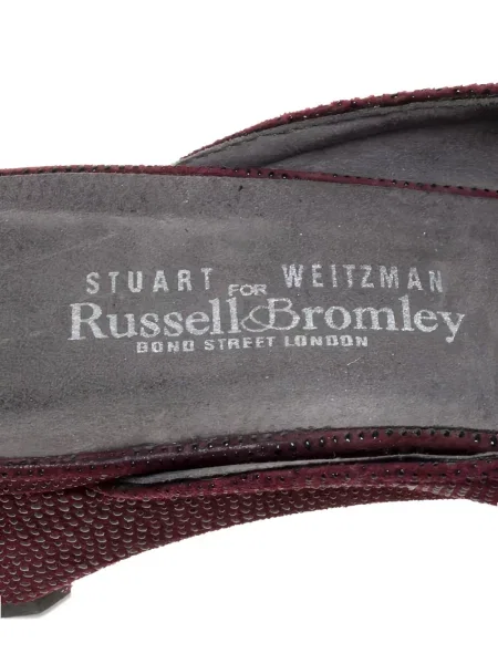 Papuci tip mules Stuart Weitzman cu funde roșu
