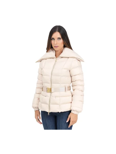 Kurtka puchowa Elisabetta Franchi różowa