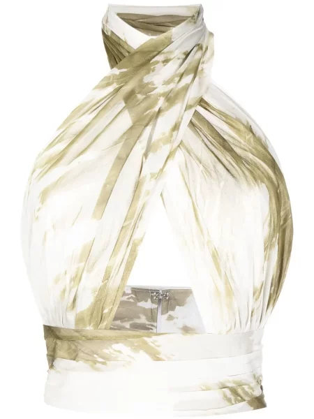 Top Bambah cu gât halter verde