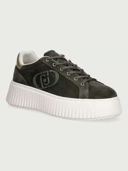 Liu Jo ELODIE 01 sneakers pentru femei din piele întoarsă verde