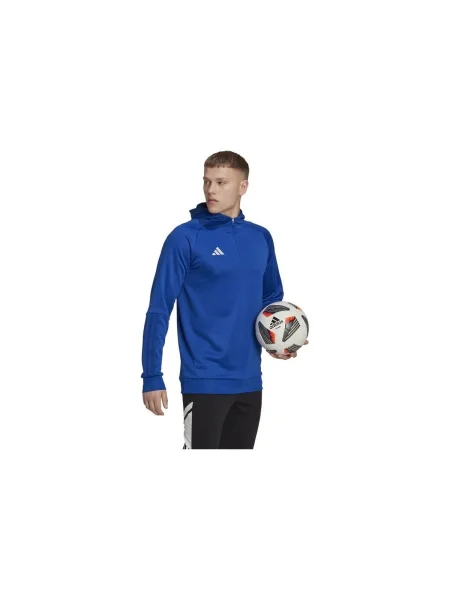 Mikina s kapucňou Adidas modrá
